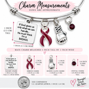 Burgundy Awareness Ribbon Bracelet – Multiple Myeloma Fighter Gift, BADASS Cancer Warrior Bracelet with Boxing Glove