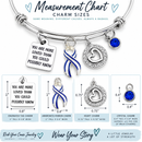 ALS Awareness Bracelet – Blue & White Striped ALS Ribbon, “You Are More Loved” Amyotrophic Lateral Sclerosis Gift