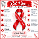 Never Ever Give Up Red Awareness Ribbon Necklace – HIV/AIDS, Heart Disease & Stroke Awareness Gift