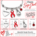 Red Ribbon Survivor Bracelet – Heart Disease, Stroke & HIV/AIDS Awareness Gift, Cancer Fighter Boxing Glove Bracelet