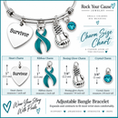 Teal Ribbon Survivor Bracelet – Ovarian Cancer Awareness Gift, PCOS & Endometriosis Support, Boxing Glove Survivor Jewelry