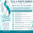 Teal & White Cervical Cancer Survivor Bracelet – Boxing Glove Fighter Gift, Awareness Ribbon Jewelry
