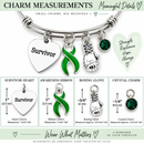 Green Awareness Ribbon Survivor Bracelet – Mental Health, Kidney Disease, Organ Donation & TBI Survivor Gift with Boxing Glove