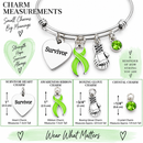Lime Green Ribbon Survivor Bracelet – Non-Hodgkin Lymphoma, Lyme Disease & Chronic Illness Survivor Gift with Boxing Glove