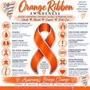 Orange Awareness Ribbon Bracelet – Total Badass Cancer Survivor Bracelet – Leukemia, Kidney Cancer & MS Fighter Gift