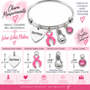 Pink Ribbon Breast Cancer Survivor Bracelet – Cancer Fighter Gift, Survivor Heart & Boxing Glove Awareness Jewelry