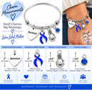 Periwinkle Ribbon Survivor Bracelet – Stomach Cancer & Gastric Cancer Survivor Gift, Awareness Boxing Glove Bracelet