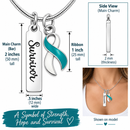 Choose Your Awareness Ribbon Survivor Necklace – 32 Ribbon Colors, Cancer Survivor Gift, Chronic Illness & Rare Disease Jewelry
