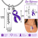Choose Your Awareness Ribbon Survivor Necklace – 32 Ribbon Colors, Cancer Survivor Gift, Chronic Illness & Rare Disease Jewelry