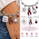 Cancer Slayer Awareness Bracelet – Choose Any Ribbon Color, Boxing Glove Survivor Jewelry, BADASS Cancer Fighter Gift