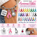 Cancer Slayer Awareness Bracelet – Choose Any Ribbon Color, Boxing Glove Survivor Jewelry, BADASS Cancer Fighter Gift