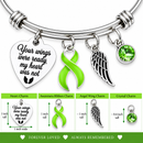 Lime Green Awareness Ribbon Memorial Bracelet – Your Wings Were Ready My Heart Was Not, Lymphoma & Lyme Disease Remembrance Gift