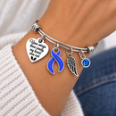 Choose Your Awareness Ribbon Memorial Bracelet – Every Ribbon Color Available – Your Wings Were Ready My Heart Was Not – Angel Wing Remembrance Gift