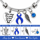Periwinkle Awareness Ribbon Memorial Bracelet – Stomach Cancer & Esophageal Cancer Remembrance Gift, Your Wings Were Ready My Heart Was Not