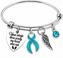 Choose Your Awareness Ribbon Memorial Bracelet – Every Ribbon Color Available – Your Wings Were Ready My Heart Was Not – Angel Wing Remembrance Gift