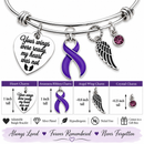 Choose Your Awareness Ribbon Memorial Bracelet – Every Ribbon Color Available – Your Wings Were Ready My Heart Was Not – Angel Wing Remembrance Gift