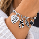 Zebra Ribbon Memorial Bracelet – Rare Disease Awareness & Ehlers-Danlos Remembrance Gift – Your Wings Were Ready My Heart Was Not
