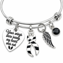 Zebra Ribbon Memorial Bracelet – Rare Disease Awareness & Ehlers-Danlos Remembrance Gift – Your Wings Were Ready My Heart Was Not