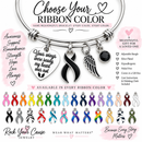 Choose Your Awareness Ribbon Memorial Bracelet – Every Ribbon Color Available – Your Wings Were Ready My Heart Was Not – Angel Wing Remembrance Gift