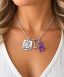 Family Is the Anchor Necklace, Choose Your Awareness Ribbon Color, Cancer Support Gift, Family Strength Necklace, Survivor Jewelry