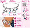 Pink & Teal Previvor Awareness Bracelet, BRCA1 BRCA2 Genetic Mutation Gift, You Are More Loved Inspirational Jewelry, Hereditary Cancer Support