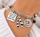 Zebra Awareness Ribbon Bracelet, You Are More Loved Gift, Rare Disease Ehlers Danlos Support, Rare Cancer Survivor Jewelry