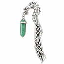Dragon Crystal Bookmark, Fantasy Book Lover Gift, Choose Your Crystal, Fourth Wing Reader Gift, Romantasy BookTok Gift, Silver Dragon Bookmark