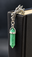 Dragon Crystal Bookmark, Fantasy Book Lover Gift, Choose Your Crystal, Fourth Wing Reader Gift, Romantasy BookTok Gift, Silver Dragon Bookmark