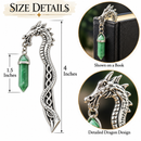 Dragon Crystal Bookmark, Fantasy Book Lover Gift, Choose Your Crystal, Fourth Wing Reader Gift, Romantasy BookTok Gift, Silver Dragon Bookmark