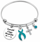 Choose Your Awareness Ribbon Bracelet – Any Ribbon Color, Faith Over Fear Cancer Survivor Gift
