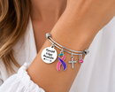 Choose Your Awareness Ribbon Bracelet – Any Ribbon Color, Faith Over Fear Cancer Survivor Gift