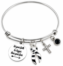 Zebra Awareness Ribbon Bracelet – Rare Disease EDS Neuroendocrine Cancer Faith Over Fear Gift