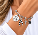 Zebra Awareness Ribbon Bracelet – Rare Disease EDS Neuroendocrine Cancer Faith Over Fear Gift