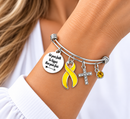 Choose Your Awareness Ribbon Bracelet – Any Ribbon Color, Faith Over Fear Cancer Survivor Gift