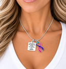 Choose Your Awareness Ribbon Necklace | BADASS Survivor Gift