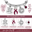 Burgundy Awareness Ribbon Bracelet – “You Are More Loved” Multiple Myeloma Gift, Cancer Survivor & Encouragement Jewelry