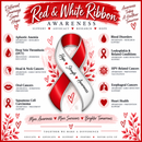 Red & White Awareness Ribbon Clear Quartz Crystal Necklace – Head & Neck Cancer, Oral Cancer & Aplastic Anemia Awareness Gift
