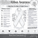 White Awareness Ribbon Bracelet – Total Badass Lung Cancer Survivor Bracelet – Cancer Fighter & Warrior Gift