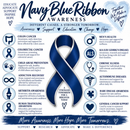 Navy Blue Awareness Ribbon Pin | Colon Colorectal Cancer Support Pin | Acrylic Ribbon Lapel Pin | Survivor Caregiver Gift | Team Awareness