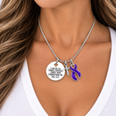 Purple Awareness Ribbon Faith Necklace – Philippians 4:13 Christian Cancer Jewelry, Pancreatic Cancer Lupus Epilepsy Survivor Gift