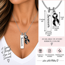 Black Awareness Ribbon Survivor Necklace – Melanoma Survivor, Skin Cancer, Mourning & Grief Awareness Gift