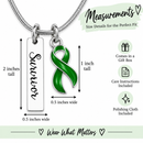 Green Awareness Green Awareness Ribbon Survivor Necklace – Mental Health, Kidney Disease, Organ Donation & TBI Survivor Gift