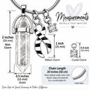 Zebra Awareness Ribbon Clear Quartz Crystal Necklace – Rare Disease, Ehlers-Danlos EDS, Neuroendocrine Cancer & Spoonie Gift