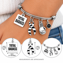 Zebra Ribbon Total Badass Fighter Bracelet – Rare Disease Awareness & Survivor Gift