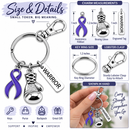 Choose Your Awareness Ribbon Color WARRIOR Keychain – Boxing Glove Cancer Survivor & Fighter Gift