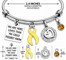 Yellow Ribbon Charm Bracelet - You Are More Loved Than You Could Possibly Know
