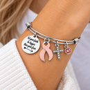 Peach Ribbon Uterine Cancer Awareness Bracelet – Endometrial Cancer Faith Over Fear Survivor Gift