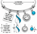 You Are More Loved Gift, Cervical Cancer Support Jewelry, Survivor Encouragement Bracelet