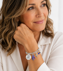 Blue & Purple Awareness Ribbon Bracelet – Faith Over Fear Warrior Survivor Christian Encouragement Gift