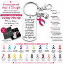 Pick Your Ribbon Keychain - Encouragement Poem / Quote - Don't Give Up